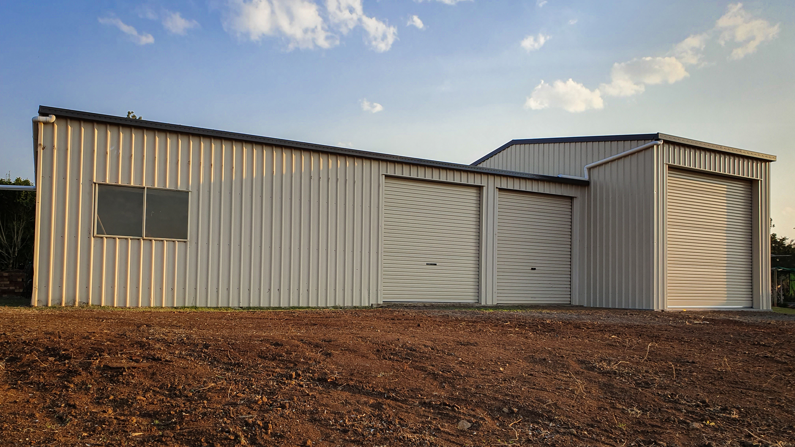 Caravan shed extension built by R&F in Brisbane West