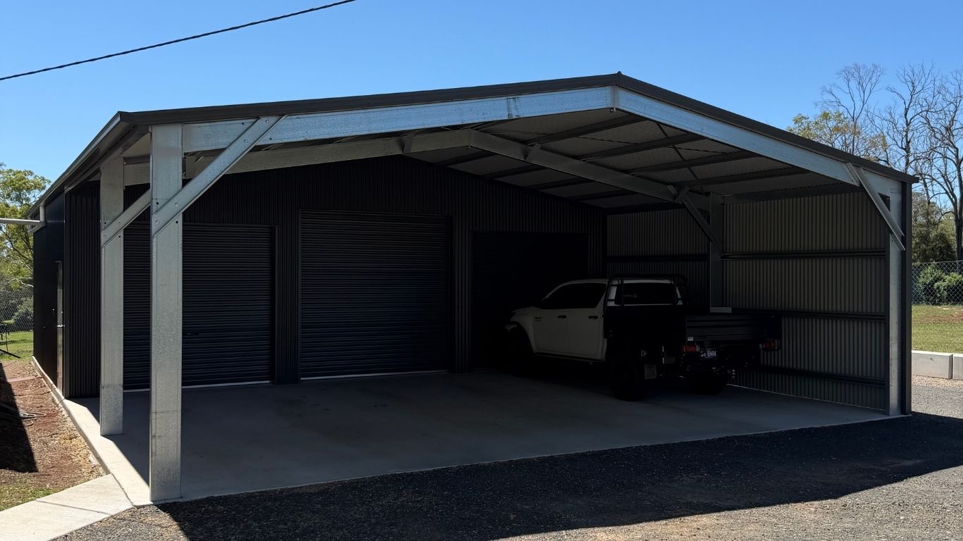 Custom acreage shed built in Highfields Queensland