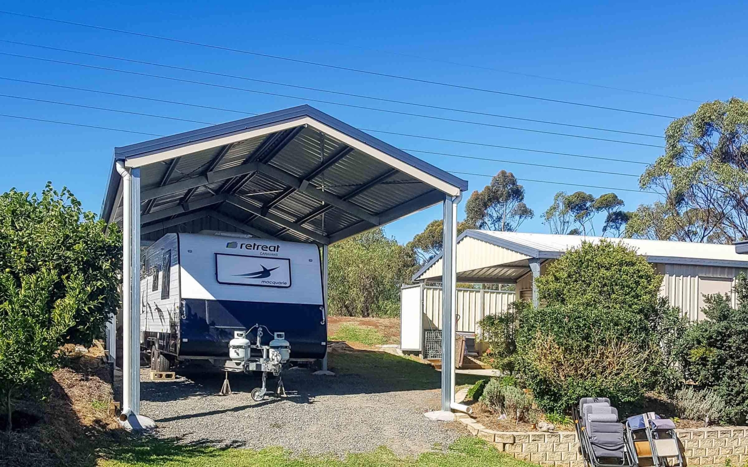 Gable COLORBOND steel carport built by R&F